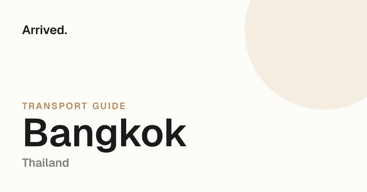 Bangkok transport guide