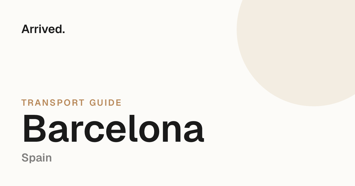 Barcelona transport guide