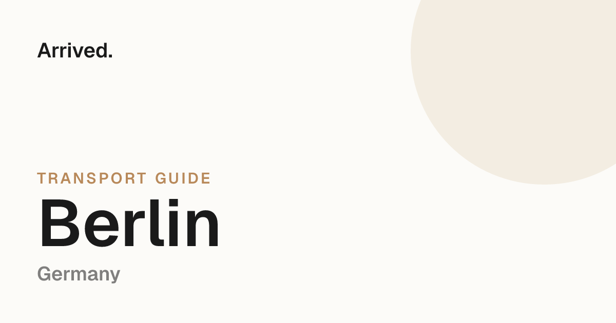 Berlin transport guide