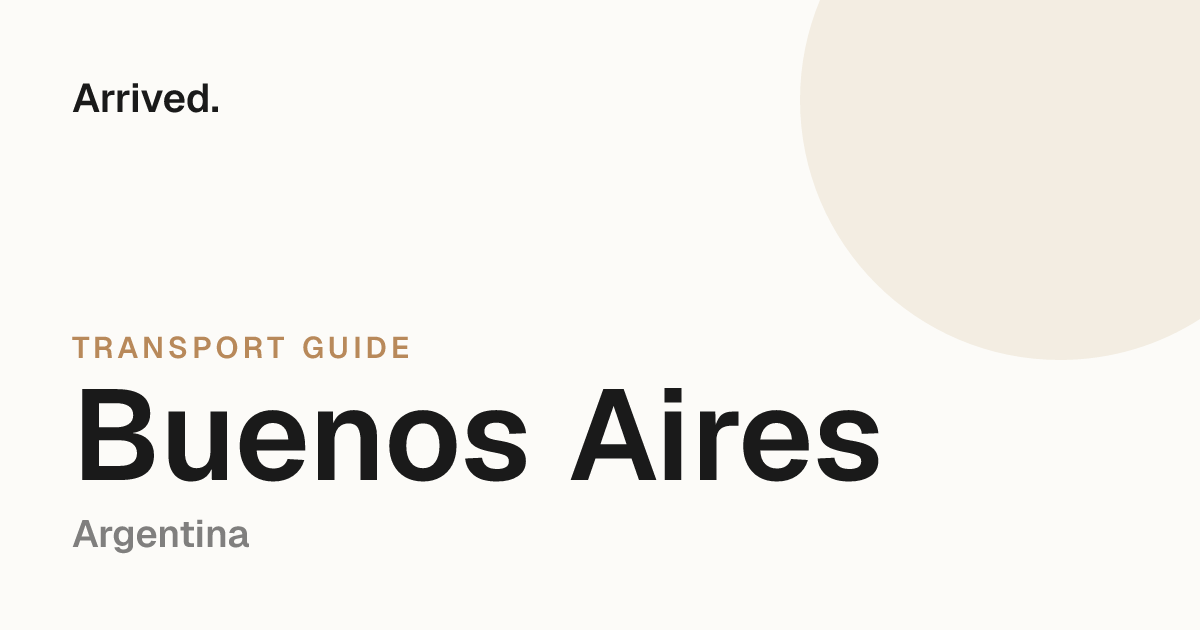 Buenos Aires transport guide