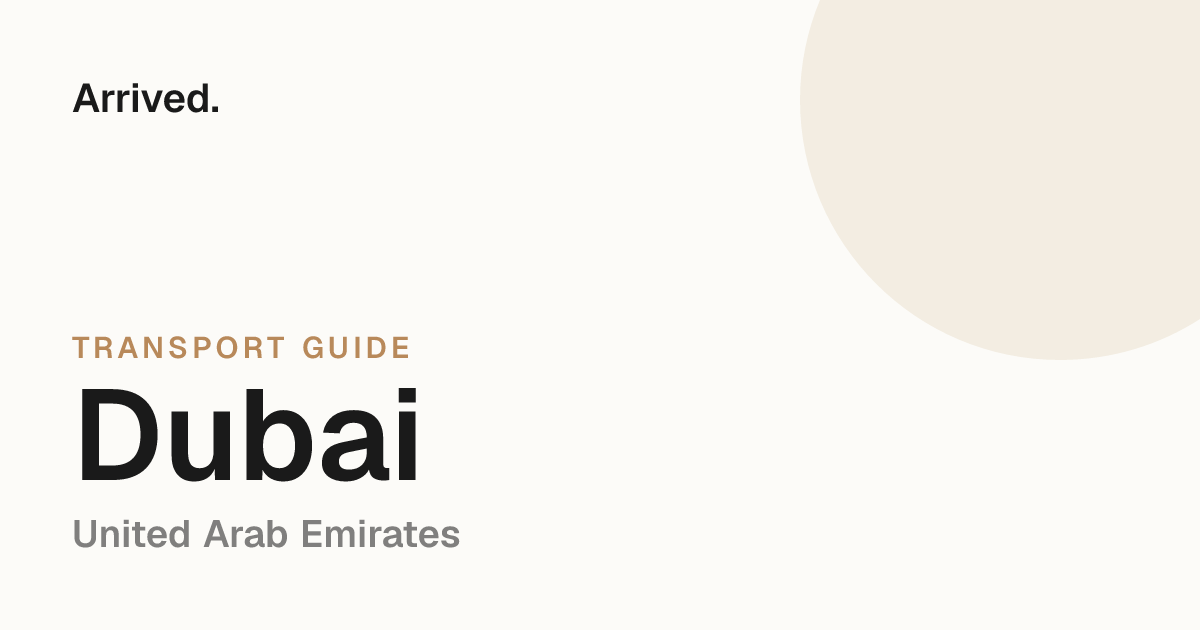 Dubai transport guide