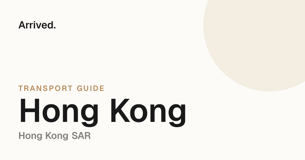 Hong Kong transport guide