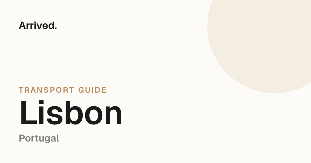 Lisbon transport guide
