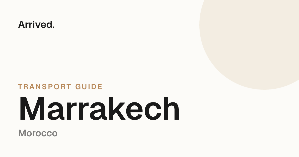 Marrakech transport guide