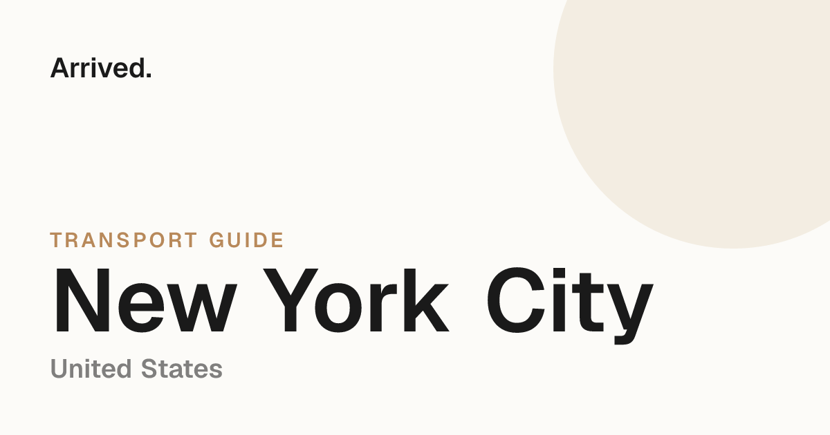 New York City transport guide