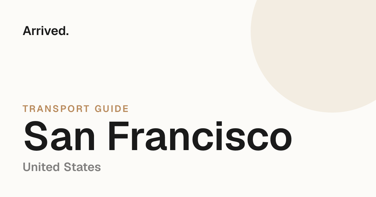 San Francisco transport guide