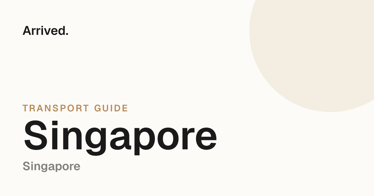 Singapore transport guide