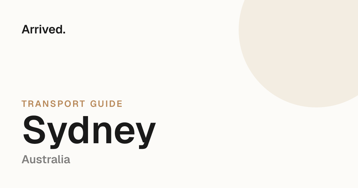 Sydney transport guide