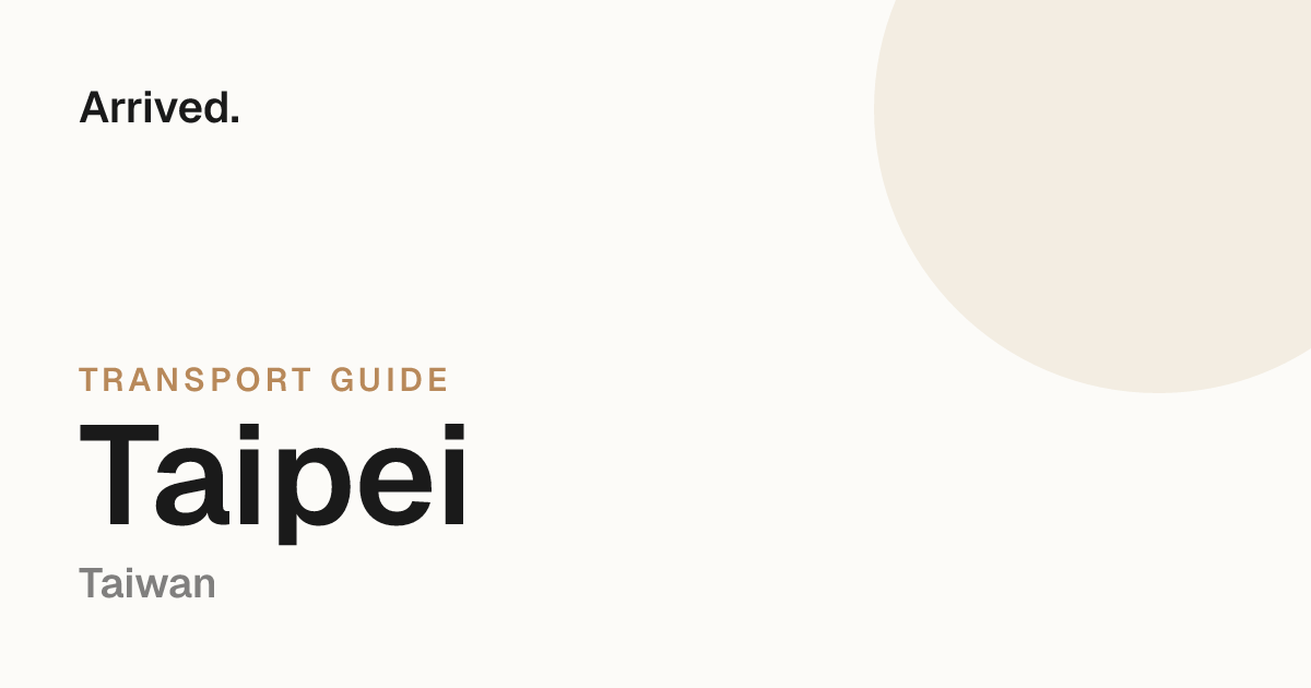 Taipei transport guide