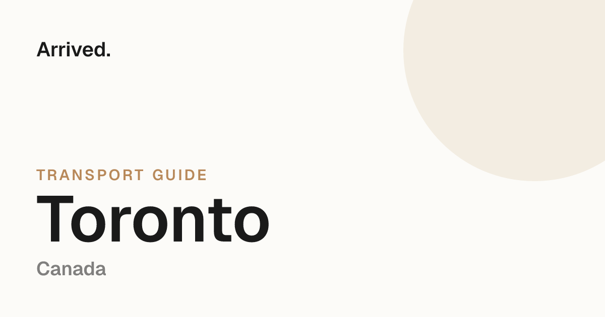 Toronto transport guide