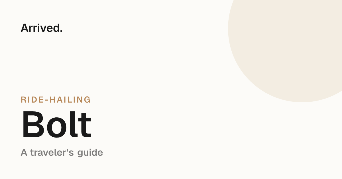 Bolt guide for travelers
