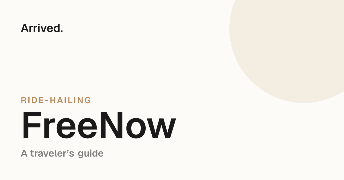FreeNow guide for travelers