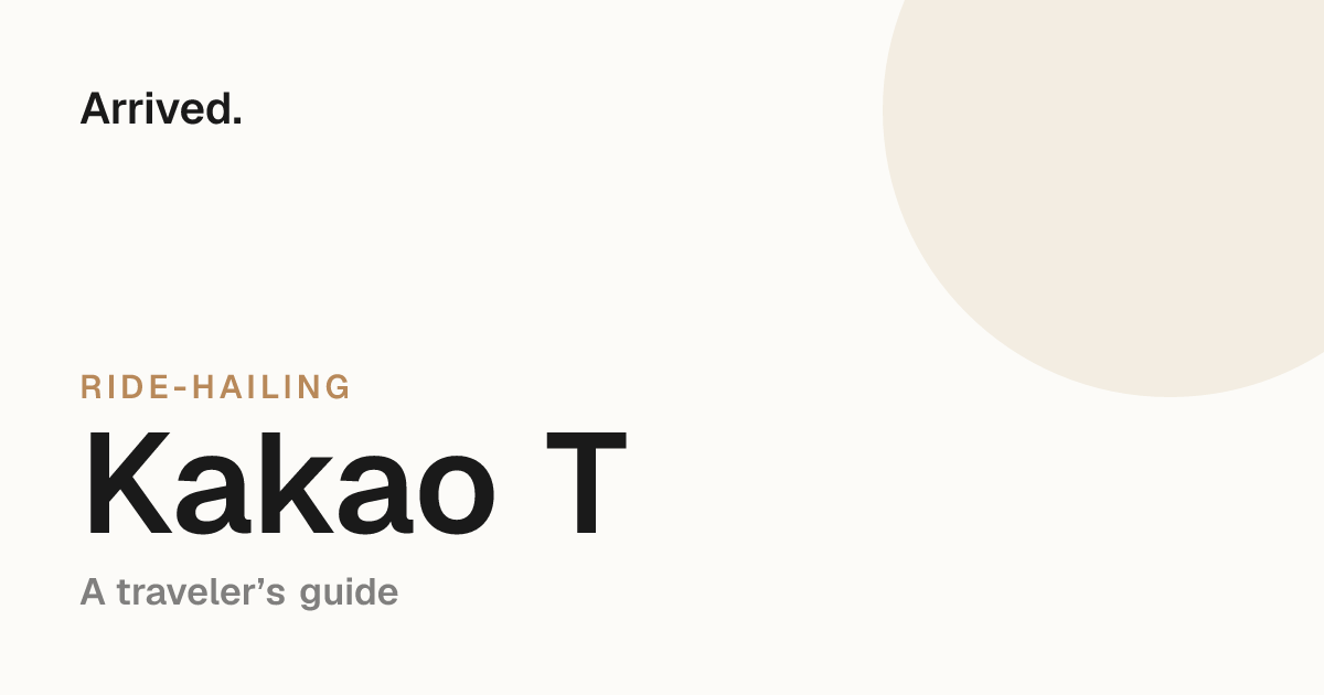 Kakao T guide for travelers